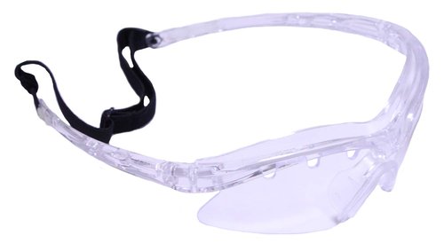 Python M3 Racquetball/Squash/Pickleball Eyewear (Eyeguard) (Black and Clear Frame) (Black)