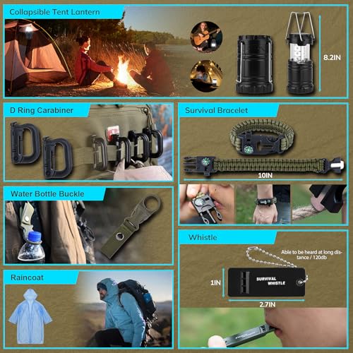 Emergency Survival Kit with 251 Pieces - Black, First Aid & Outdoor Gear