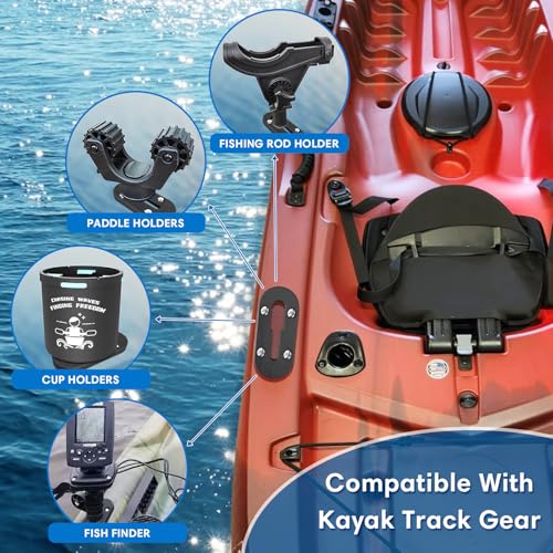 4 Inch Kayak Track Rail with 2 Pieces All-Season Mounting Hardware