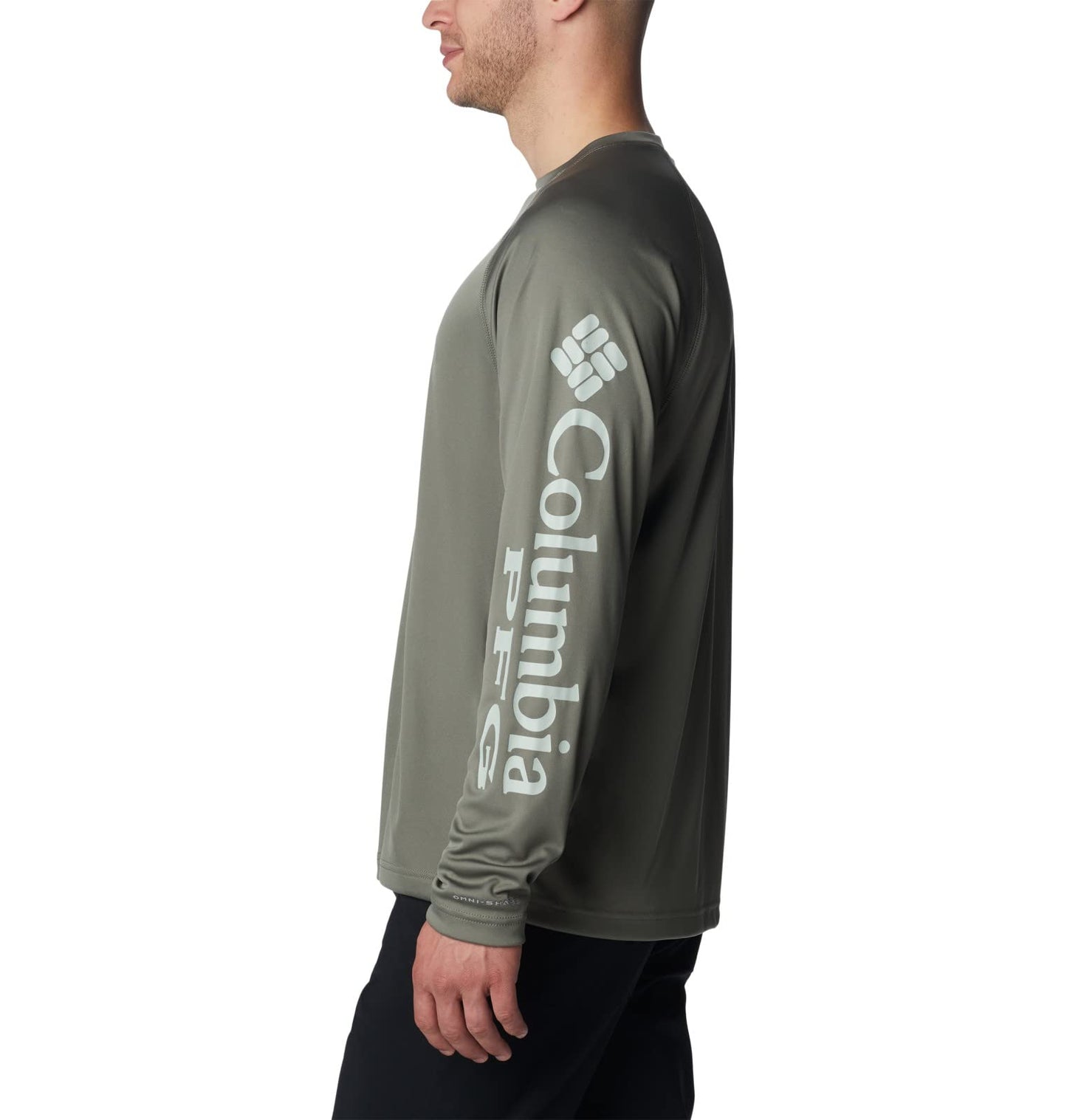 Columbia Men's Terminal Tackle Long Sleeve Shirt, Cypress/Cool Green Logo, 2X Tall