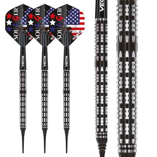 Winmau Leonard Gates The Soulger Professional Tungsten Darts Set with Flights and Stems (Shafts)