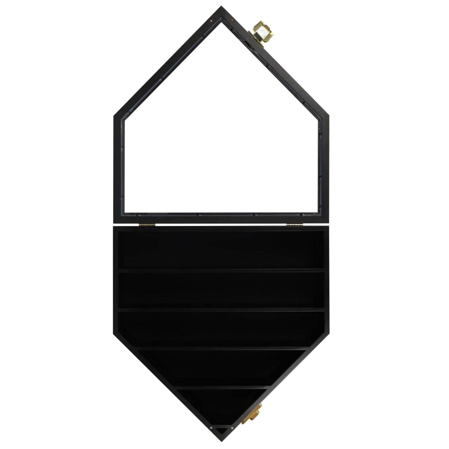DisplayGifts Baseball Display Case Baseball Holders for Balls Display with 21 Slots Wall Display Box 98% Clear Antifade UV Protection with Gold Locks for Homerun and Collector Autograph Balls