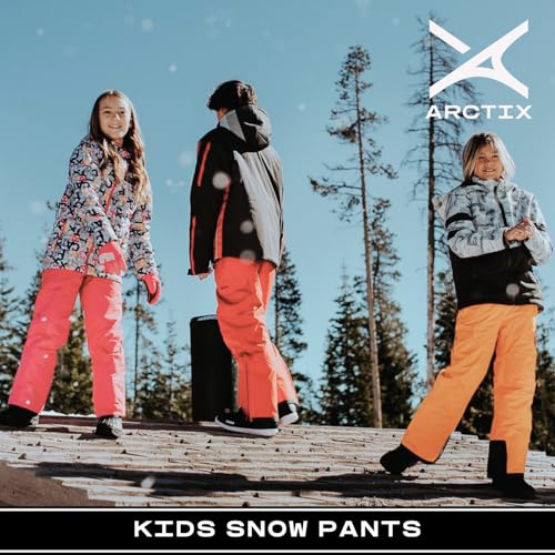 Kids Snow Pants with Reinforced Knees & Seat - Medium Black
