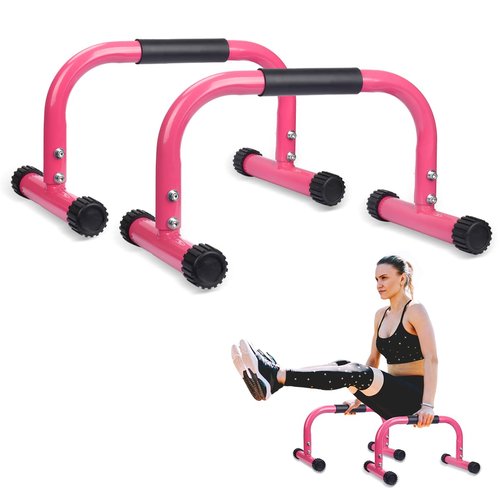 AmazeFan Parallettes Bars, Push Up Bars Strength Training For Handstands, Full Planche & Dips, Calisthenic, Gymnastic, [16.6x10x10in] Push Up Stands Handle for Floor Workouts Calisthenics Equipment