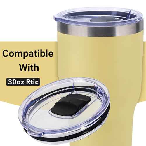 Magnetic 30 oz Tumbler Lid Compatible with Rtic Coffee Travel Mug 30oz ONLY,Splash Proof And BPA Free Replacement Lid,2Pack(OLD Rtic 30oz Not Fit)