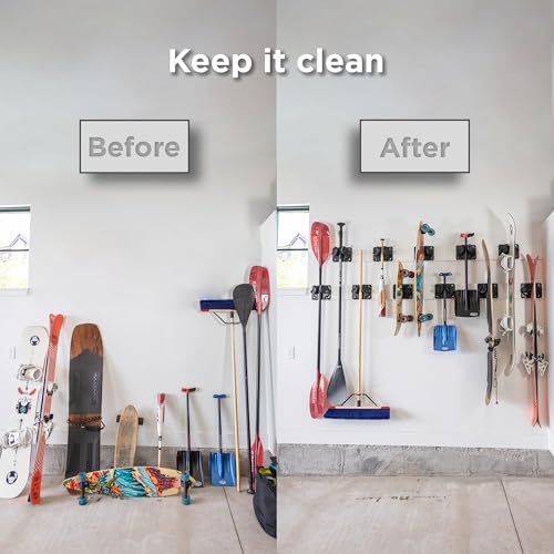 Gravity Grabber Ski & Snowboard Wall Mount Cyan 1-Pack - Damage-Free Indoor Storage