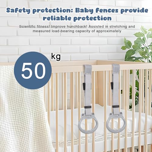 Baby Pull Up Rings Set for Standing & Balance Practice - Adjustable Plastic Handles