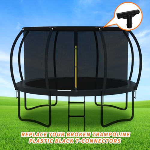 Plastic Trampoline T Connectors - 6 Pack for Top Ring Systems