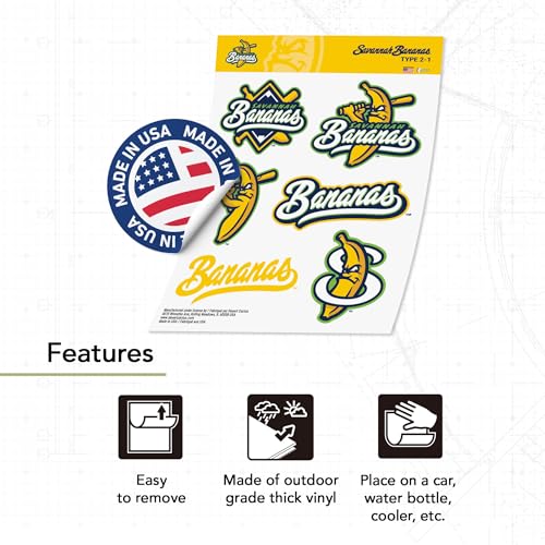 Desert Cactus Savannah Bananas Sticker Decal 5.25 x 10 Inches - Outdoor Vinyl