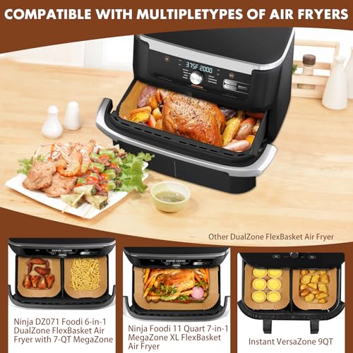Disposable Air Fryer Liners Set - 150Pcs, Small & Large Parchment Paper for 7Qt-11Qt Air Fryers