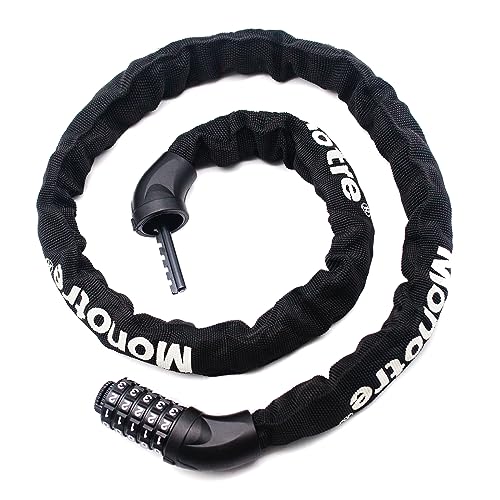 Heavy Duty Bike Chain Lock 3.2FT Resettable Combination Black - Anti-Theft