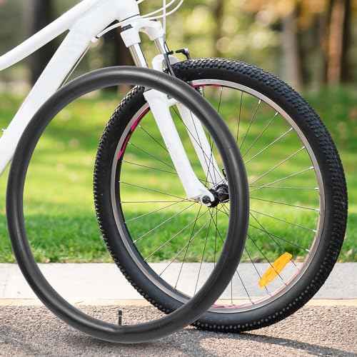 Heavy Duty 24x1.75/2.25 Bike Tube AV32mm Schrader Valve 45/57-507 Inner Tube 24 Inch Compatible with 24 x 1.75 24x1.90 24x1.95 24x2.0 24x2.10 24x2.125 24x2.25 Bike Bicycle Tire Tube 1PC/2PCS