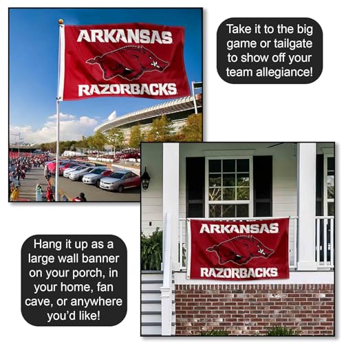 Arkansas College Logo Flag 3x5 ft - Polyester Sports Banner for Tailgating & Home