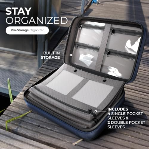 Reaction Tackle Deluxe Water-Resistant Bait Binder with 4 Double Pocket Sleeves for Soft Plastics