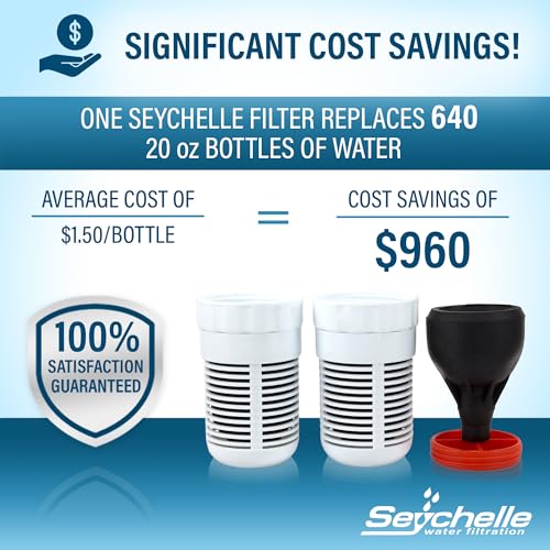 Seychelle Replacement Water Filter for Gen 2 Pitcher - 150 Gallons, Removes Contaminants