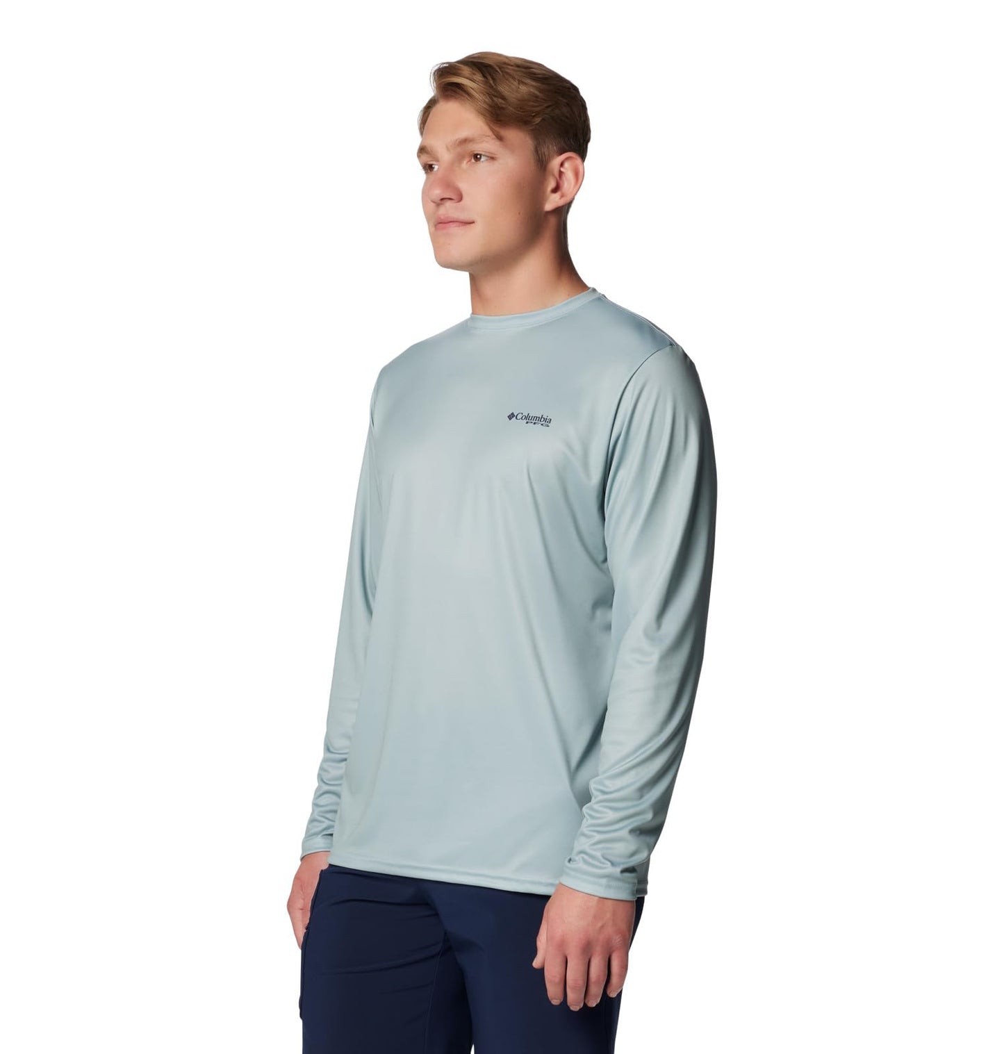 Columbia Men's Terminal Tackle PFG Blackline Long Sleeve, Crushed Blue/Blackline Trout, X-Large