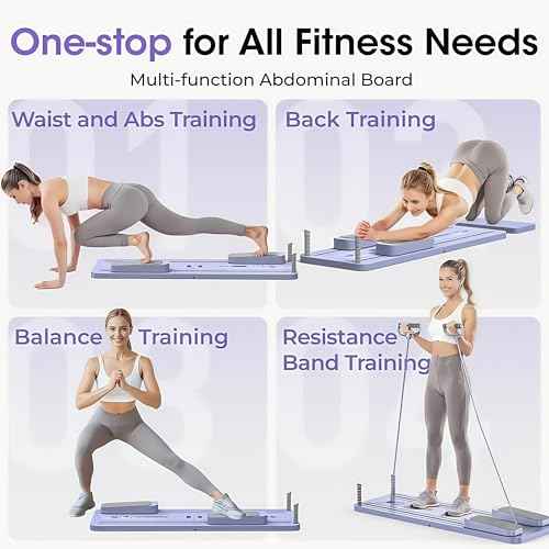 Pilates Board-Pilates Reformer Board,Multi-Purpose Portable Pilates Reformer Machine Home Pilates Kit for Home Workout,Fitness, Exercise,Abs,Core Equipment