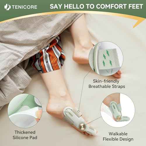 Bunion Corrector for Women Men Big Toe, Adjustable Knob Double Correction Bunion Fix Relief Bunion Splints with 3 Different Angle Fixing Plates Silicone Pad Comfortable Effective