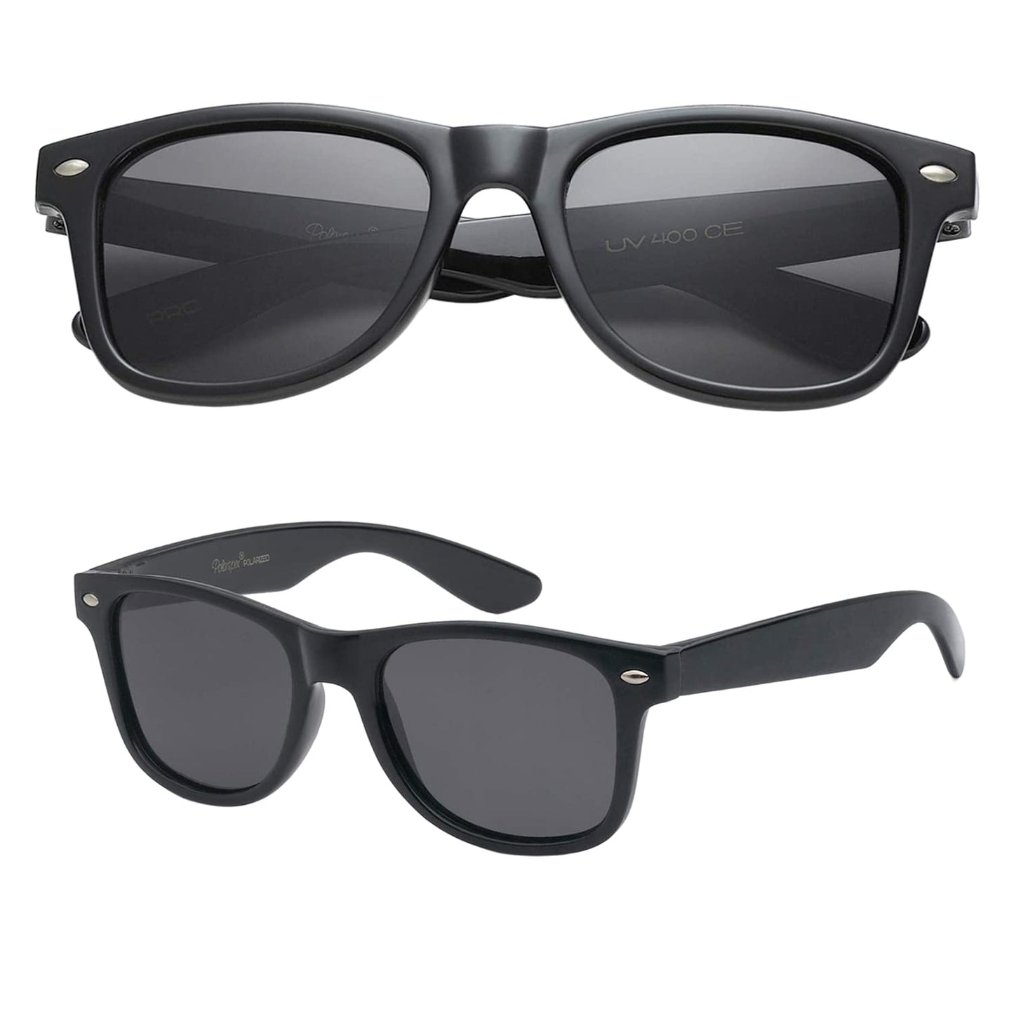 PolarSpex Toddler Boys and Girls Kids Polarized Black Style Sunglasses