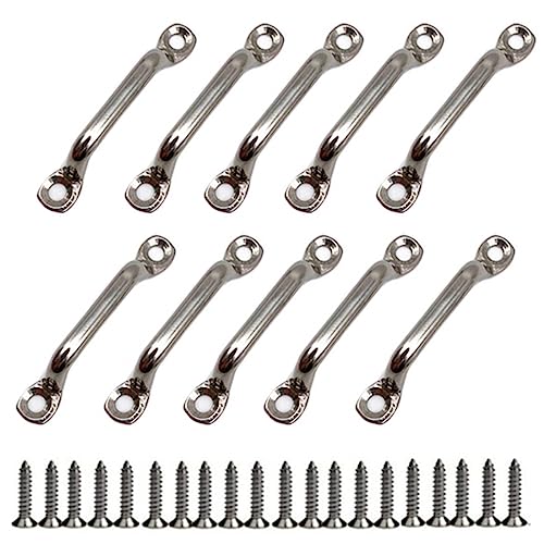 Stainless Steel Deck Loop Pad Eye for Boat Kayak Tie-Downs 10 Pack