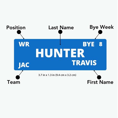 Fantasy Football Draft Board Kit - 2025, XL 6 Feet x 4 Feet, 14 Teams 20 Rounds with 560 Player Labels, Vinyl