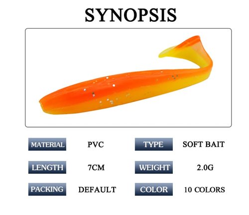 Soft Fishing Lures Set with Tackle Box, 6.5cm/8cm Paddle Tail Swimbaits, 60PCS Soft Plastic Baits with Curly Tails, Freshwater Fishing Lures for Bass, Trout, and More