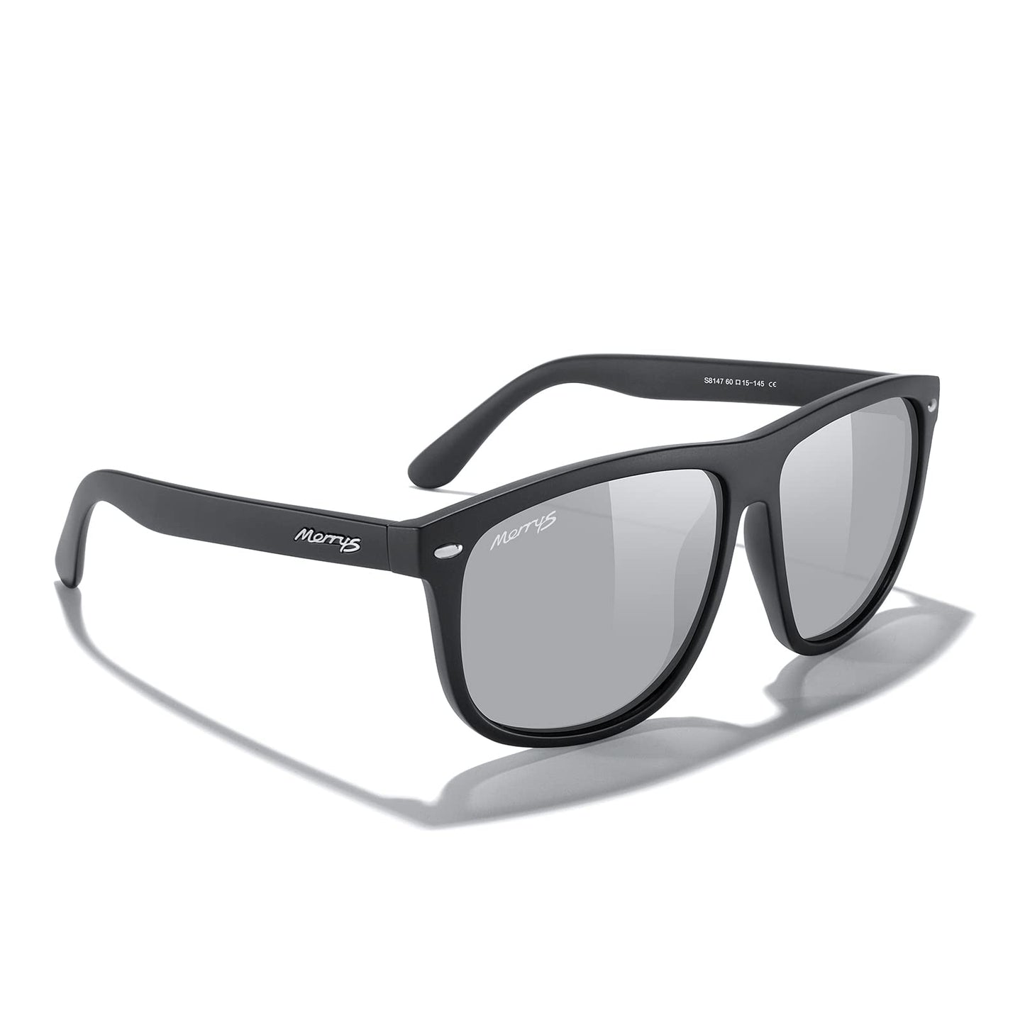 MERRY'S Men's Oversized Square Polarized Sunglasses for Driving Fishing Golfing UV400 Protection S8147