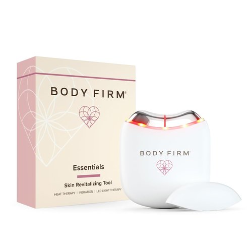 BODY FIRM Crepe Erase Skin Revitalizing Tool, Red Light Therapy Device, Lift & Smooth Body & Neck, Portable Handheld Heat & Vibration Beauty Tool for Skin Care Absorption & Body Repair