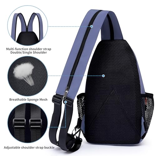 Travel Small Sling Bag Crossbody for Women Men Blue