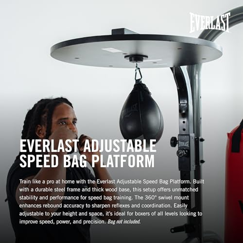 Everlast Adjustable Speed Bag Platform ? Heavy-Duty Speed Bag Mount for Boxing, Training & Cardio ? Bag Not Included