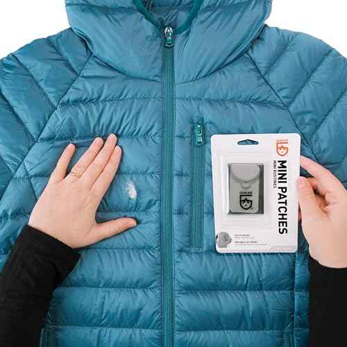 GEAR AID Tenacious Tape Mini Patches with Peel-and-Stick Adhesive Repairs Holes and Tears in Winter Gear, Down Puffer Jackets, Sleeping Bags, Tents and Rain Gear