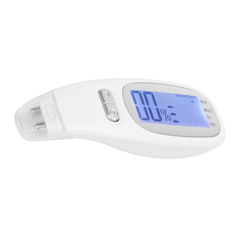 Skin Hydration Tester Facial Analyzer Water Oil Meter Home Travel Beauty Salon White