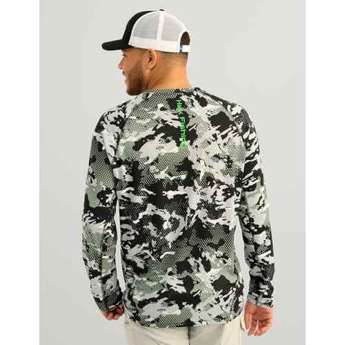 HUK Men's Kc Scott Patterned Pursuit Hoodie, Hooded Fishing Shirt