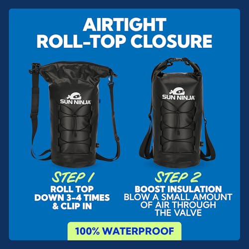 20L Floating Dry Bag Cooler - Leakproof Roll Top Waterproof Backpack