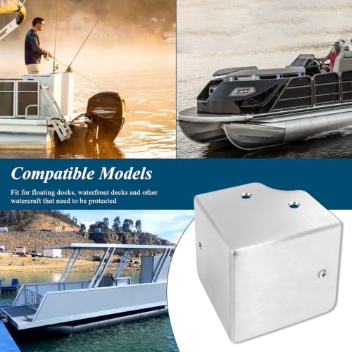Marine-Grade 316 Stainless Steel Pontoon Corner Cap for 90 Degree Angles