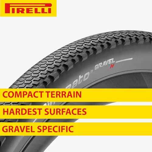 Pirelli Cinturato Gravel H 45-622 (700 x 45c) Gravel Bike Tire Designed for Compact Terrain - SpeedGRIP Compound for Superior Grip in All Weather - High Puncture Protection