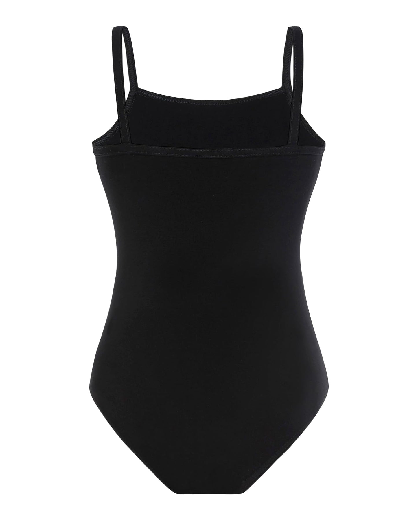 Domusgo Dance Leotard for Girls Camisole Size 6-7 Years Old Black One Piece Sleeveless Ballet Cotton Top