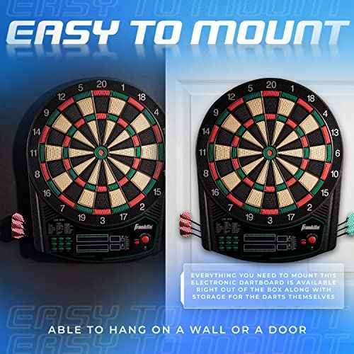 Franklin Sports Electronic Dart Board Sets - Soft Tip Electric Dartboard with Digital Scoreboard - (6) Darts Included
