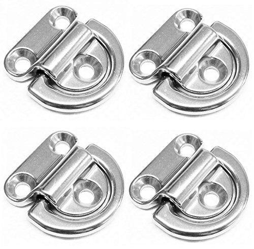 Marine Grade Stainless Steel Folding Pad Eye 1/4" - Heavy Duty Marine Hardware