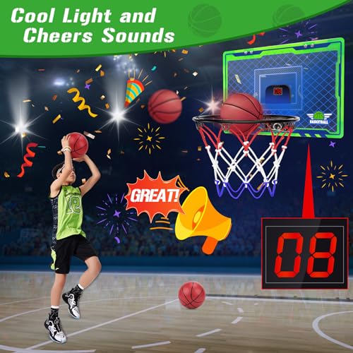 Mini Over The Door Basketball Hoop for Kids - Green | Indoor Sports Gift