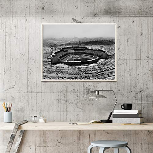 Los Angeles Stadium 1962 Nchavez Ravine The Dodgers Stadium In Los Angeles Calfornia 3 September 1962 An Audience Of More Than 54000 Watch The Dodgers Playing The San Francisco Giants Poster Print by
