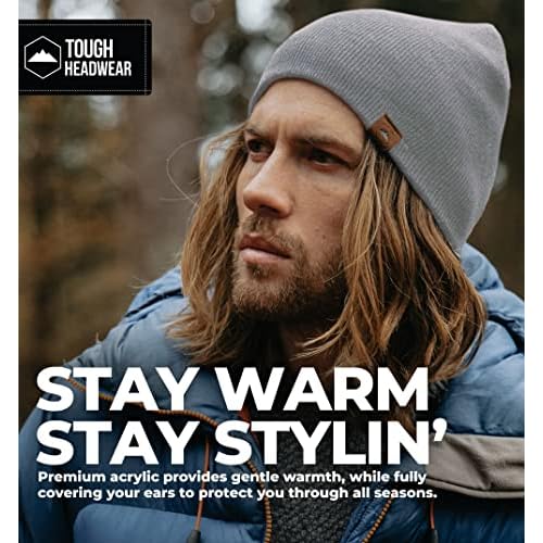 Tough Headwear Daily Knit Beanie Hat - Thermal Warmth Winter Hat - Breathable, Stretch Fit Beanie for Women & Men