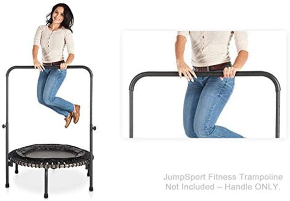 JumpSport Handle Bar Accessory for Arched Leg Fitness Trampolines | Black | Adjustable Height Settings | Trampoline Not Included