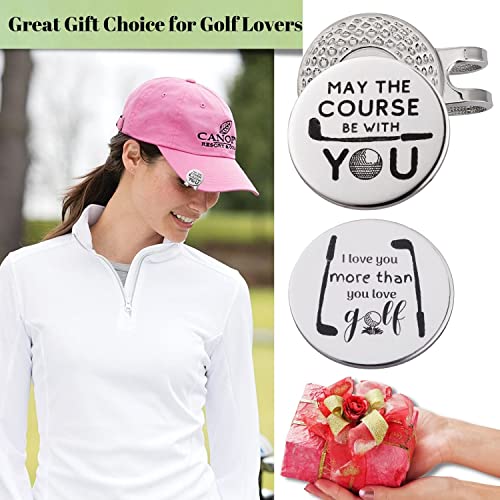 May The Course Be With You Golf Ball Marker with Magnetic Hat Clip - Funny Golf Accessories for Men & Women