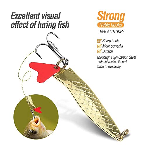 DONQL Fishing Lures Set B - 16pcs Small Metal Spoons for Trout Bass