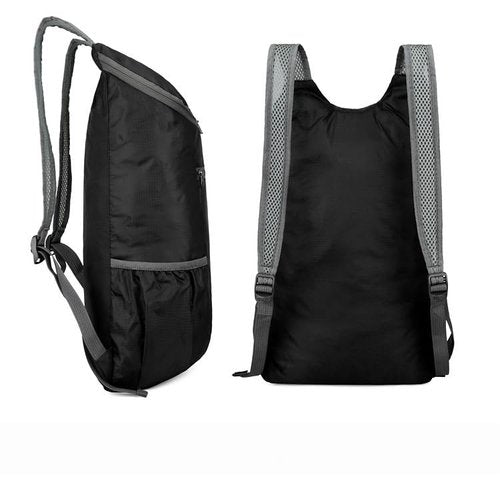 Packable Backpack for Men Women, 15L Waterproof Foldable Hiking Backpack with Breathable Shoulder Strap, Lightweight Outdoor Daypack for Travel Camping Biking Cycling, Black