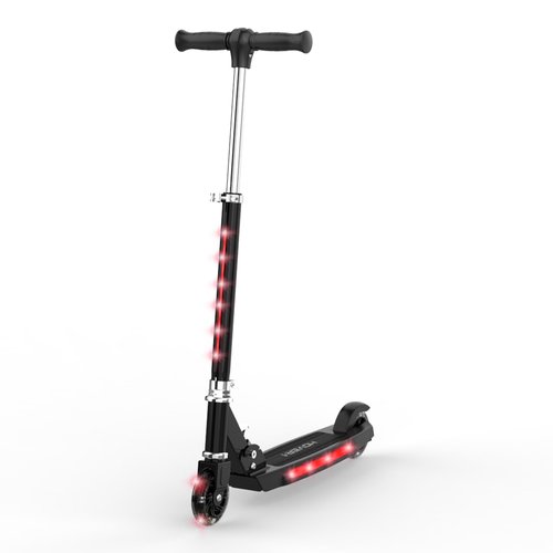 Hover-1 Lunar Kids Folding Kick Scooter with Color-Changing LED Light Up Wheels, Foot Brake, Adjustable Height Handle, and Light Weight Design