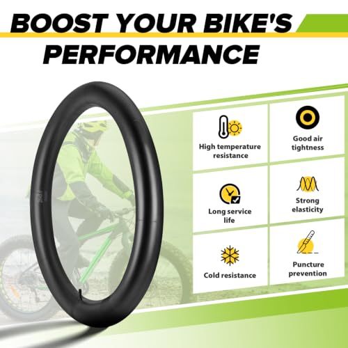20"x3.5-4.5" Bike Inner Tube with AV 32mm Schrader Valve - 1 Pack, Compatible with Fat Tire Bikes