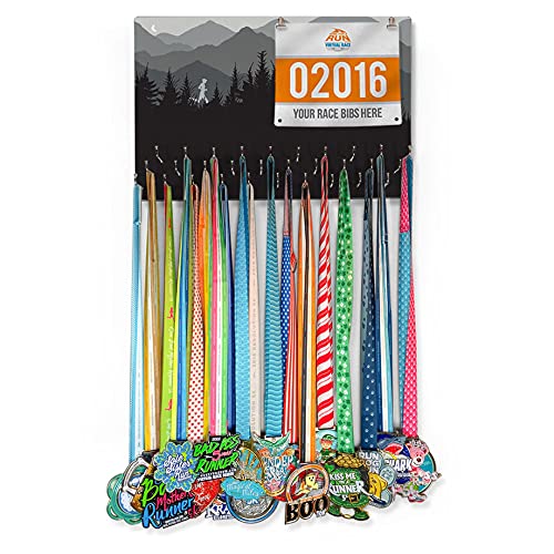 Gone For a Run Hooked On Medals Hanger & Bib Display | Run Your Terrain