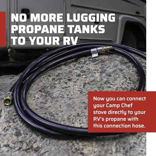 Camp Chef RV Connection Hose Type 250 male quick connect 8' hose